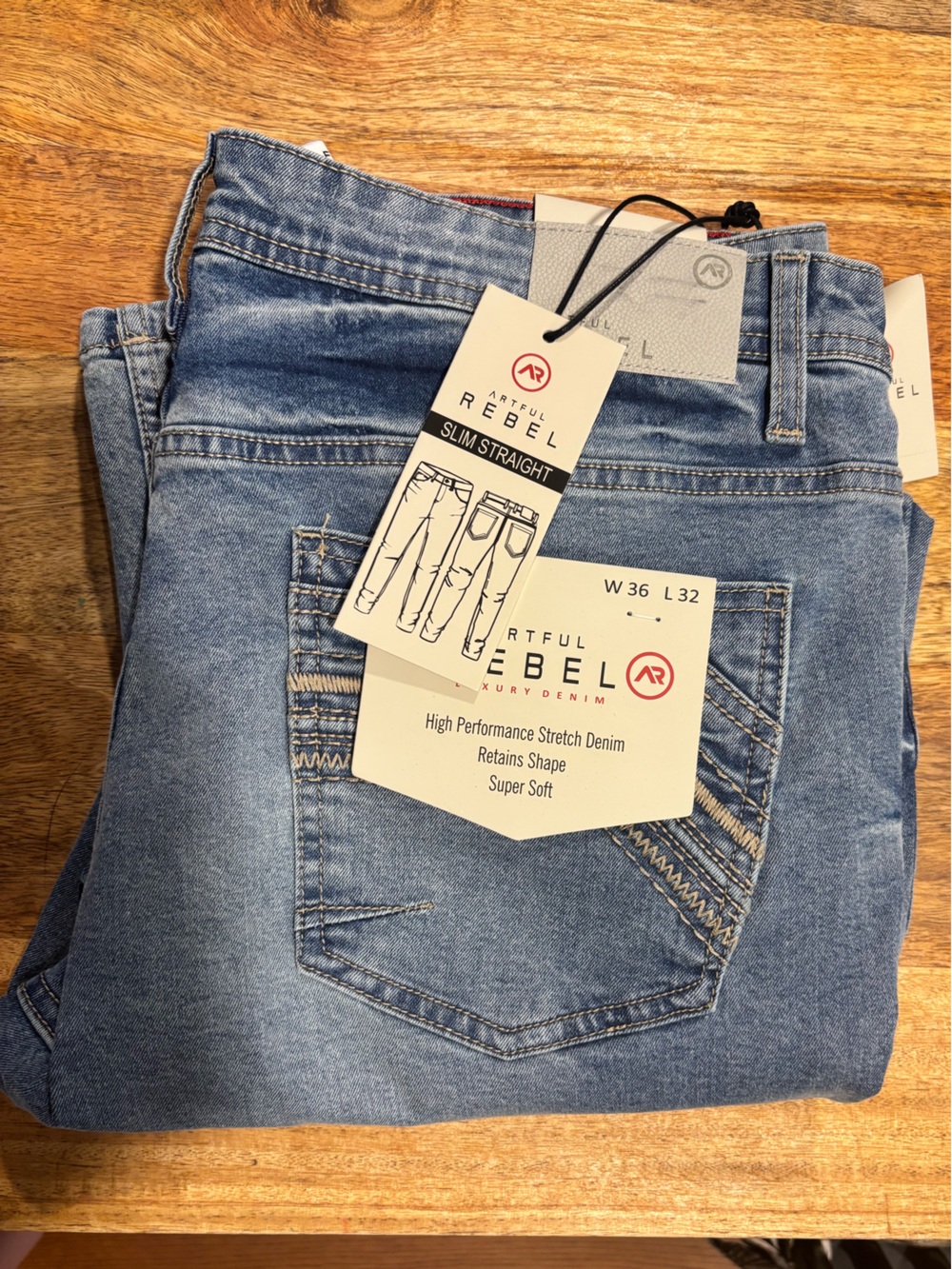 Artful Rebel Light Blue Slim Straight Denim Jeans